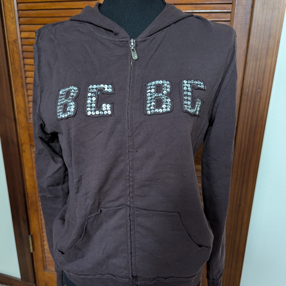 Brown BCBG Sequin Hoodie
